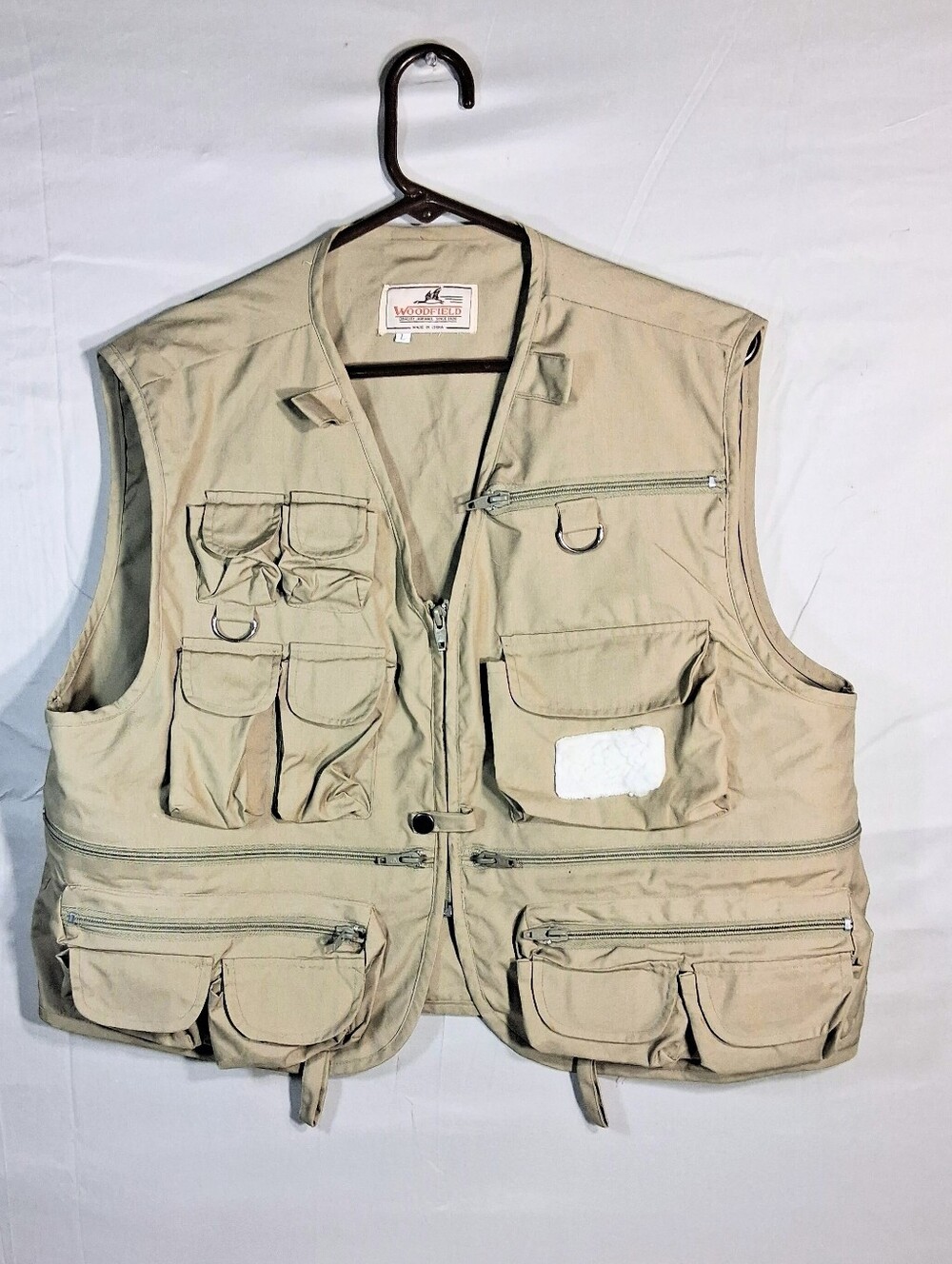 Woodfield Vintage Large Muti-Pocketed Khaki Utility/Fishing/Hunting Vest